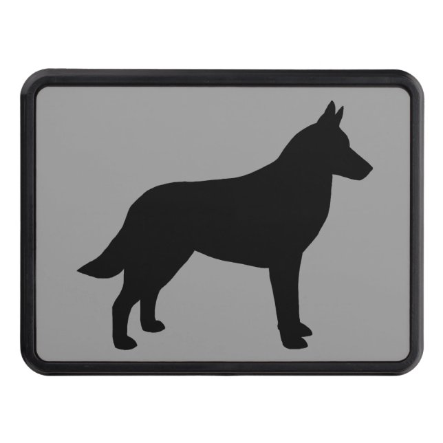 Belgian Malinois Silhouette Hitch Cover (Front)