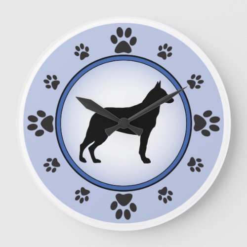 Belgian Malinois Silhouette Large Clock