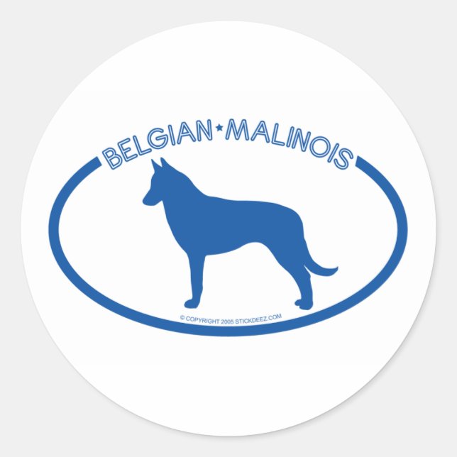 Belgian Malinois Silhouette Sticker (Front)