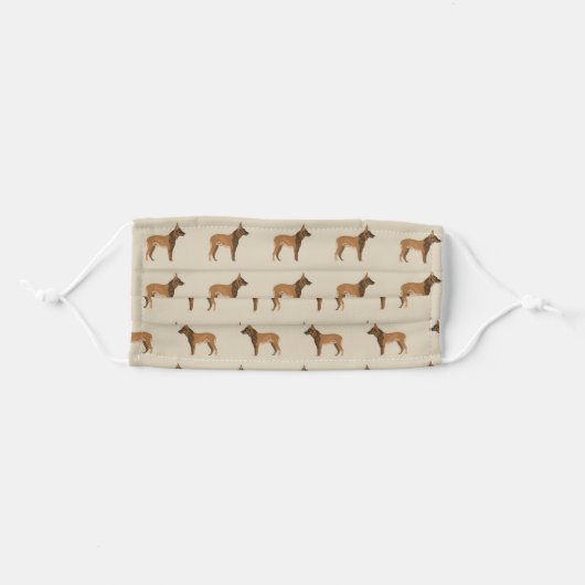 belgian malinois simple tan Face Mask (Front, Folded)