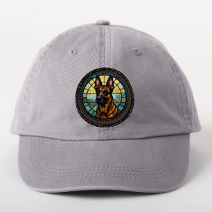 Belgian Malinois Stained Glass Style Illustration Patch