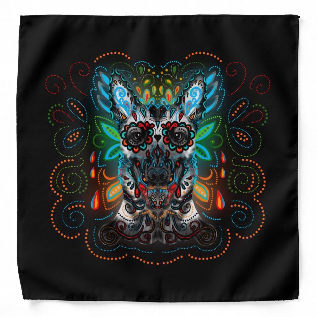 Belgian Malinois - Sugar Skull Bandana (Front)