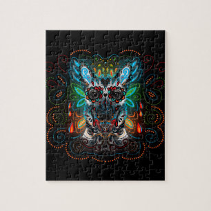 Belgian Malinois - Sugar Skull Jigsaw Puzzle