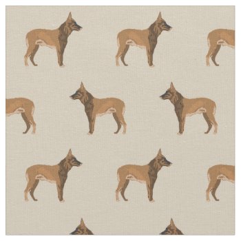 Belgian Malinois Tan Fabric by FriendlyPets at Zazzle