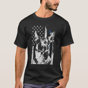 Belgian Malinois Thin Blue Line Police Dog T-Shirt