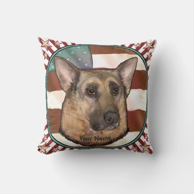 Belgian Malinois Throw Pillow (Front)