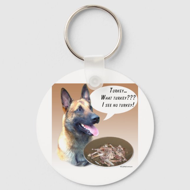 Belgian Malinois Turkey Keychain (Front)