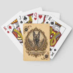 Belgian Malinois, Vintage Heritage Dog Poker Cards