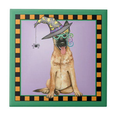 Belgian Malinois Witch Tile