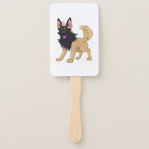 Belgian Malinois x Pooch yena Hand Fan