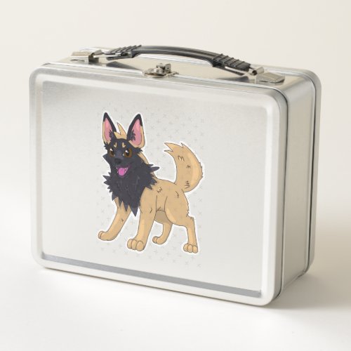 Belgian Malinois x Pooch yena Metal Lunch Box