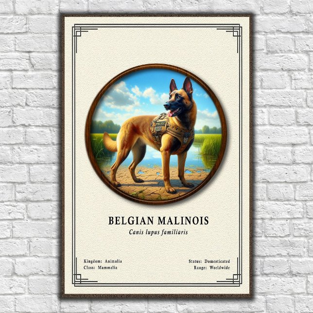 Belgian Malinois Zoology Series Poster (Creator Uploaded)