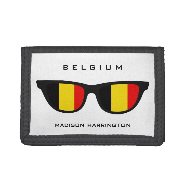 Belgian Shades custom name Trifold Wallet (Front)