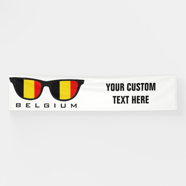 Belgian Shades custom text & color banner (Horizontal)