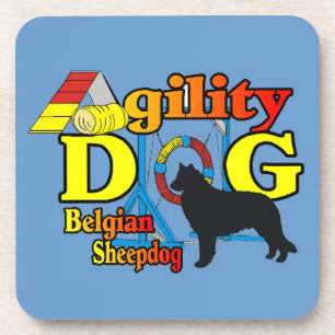 Belgian Sheepdog Agility Drink Coaster