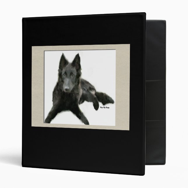 Belgian Sheepdog Art Binder (Front/Inside)
