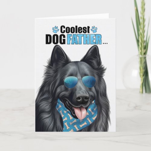 Belgian Sheepdog Coolest Dad Ever Fathers Day Holiday Card