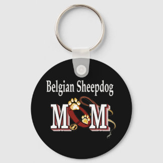 Belgian Sheepdog Dog MOM Keychain