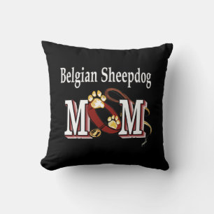 Belgian Sheepdog Dog MOM Throw Pillow
