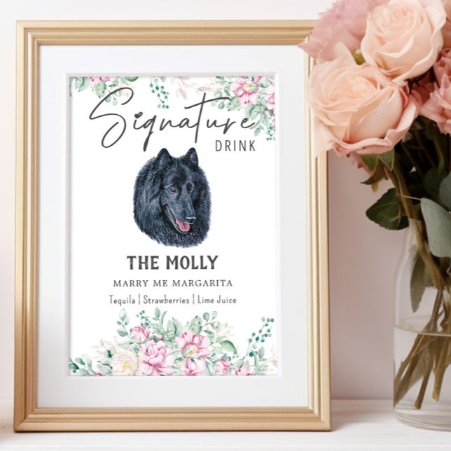 Belgian Sheepdog Dog Signature Drink Sign (Creator Uploaded)