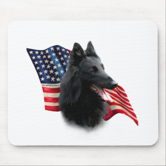 Belgian Sheepdog Flag Mouse Pad