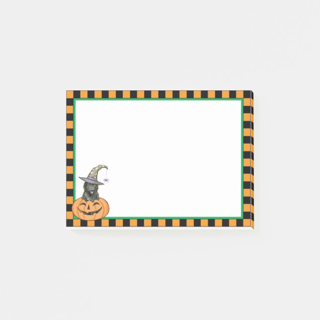 Belgian Sheepdog Halloween Post-it Notes (Front)