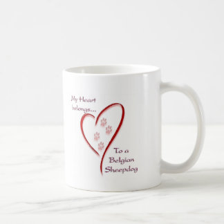 Belgian Sheepdog Heart Belongs Coffee Mug
