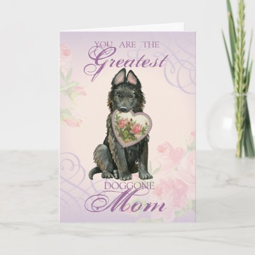 Belgian Sheepdog Heart Mom Card