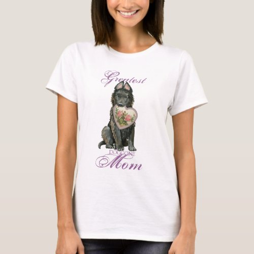 Belgian Sheepdog Heart Mom T_Shirt
