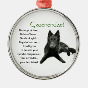 Belgian Sheepdog Heritage of Love Metal Ornament
