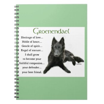 Belgian Sheepdog Heritage Of Love Notebook by DogsByDezign at Zazzle
