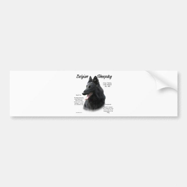 Belgian Sheepdog History; All About Sheepdogs Bumper Sticker (Front)
