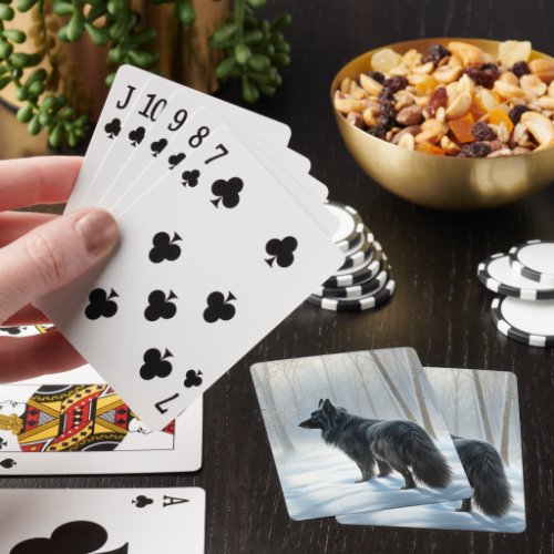 Belgian Sheepdog Let It Snow Christmas Poker Cards