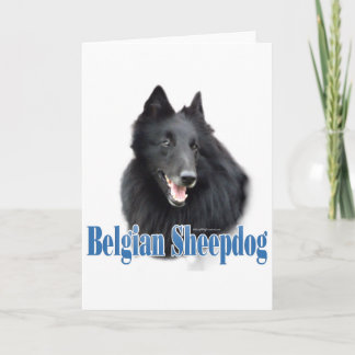 Belgian Sheepdog Name Holiday Card