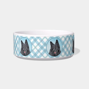 Belgian Sheepdog Painting - Cute Original Dog Art Bowl
