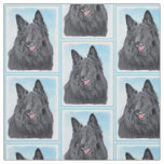 Belgian Sheepdog Painting - Cute Original Dog Art Fabric