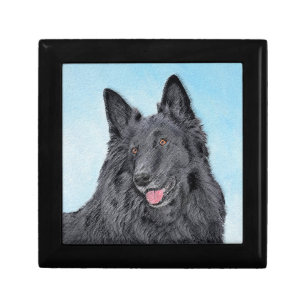 Belgian Sheepdog Painting - Cute Original Dog Art Gift Box