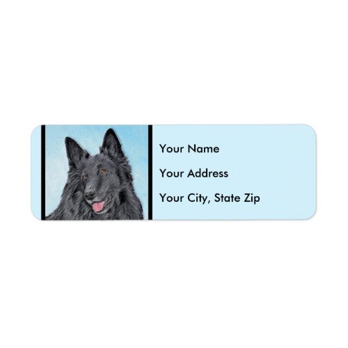 Belgian Sheepdog Painting _ Cute Original Dog Art Label