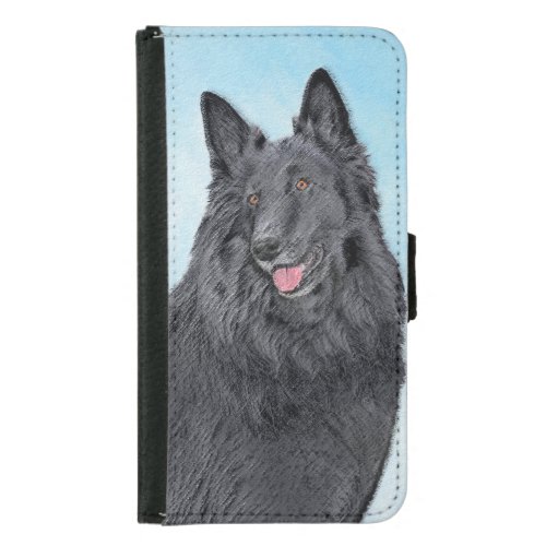 Belgian Sheepdog Painting _ Cute Original Dog Art Samsung Galaxy S5 Wallet Case