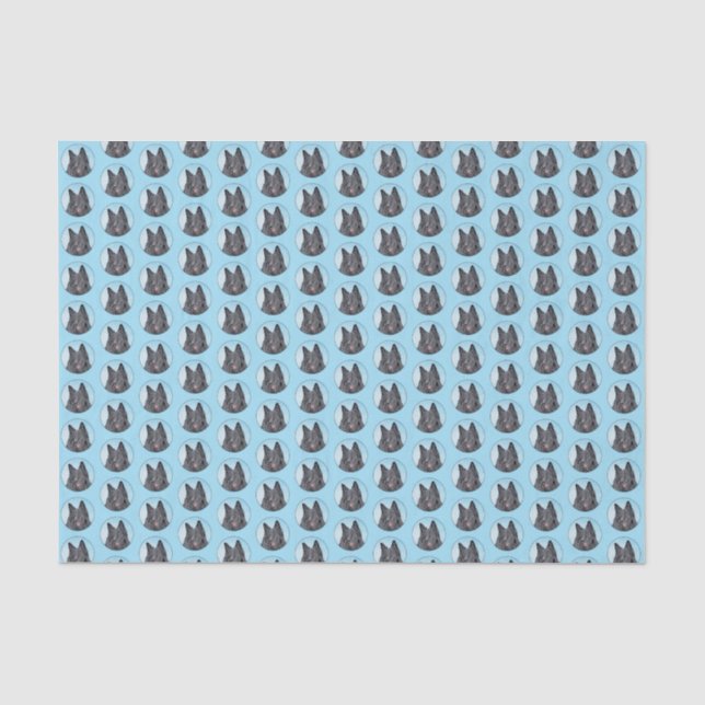 Belgian Sheepdog Painting - Cute Original Dog Art Tissue Paper (Front)