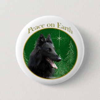 Belgian Sheepdog Peace Pinback Button
