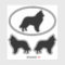 Belgian Sheepdog Silhouettes Dog Breed Sticker Set