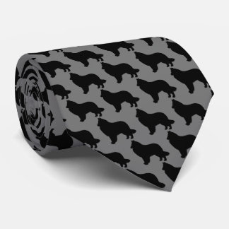 Belgian Sheepdog Silhouettes Pattern Dog Lover's Neck Tie