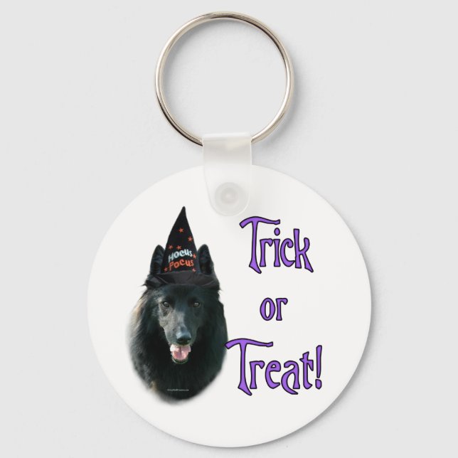 Belgian Sheepdog Trick Keychain (Front)