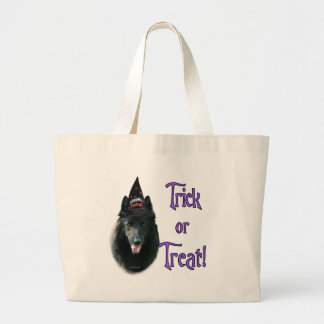 Belgian Sheepdog Trick Large Tote Bag