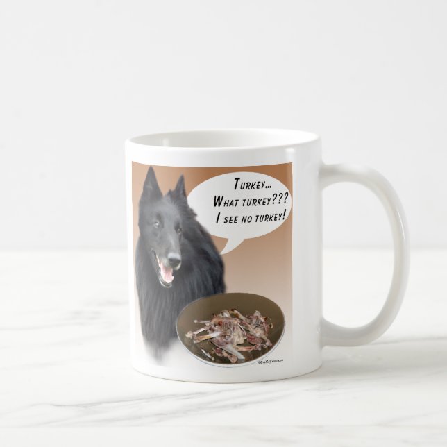 Belgian Sheepdog Turkey Coffee Mug (Right)