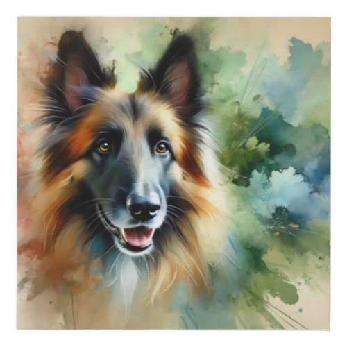 Belgian Shepherd Dog 250624AREF114 _ Watercolor Faux Canvas Print