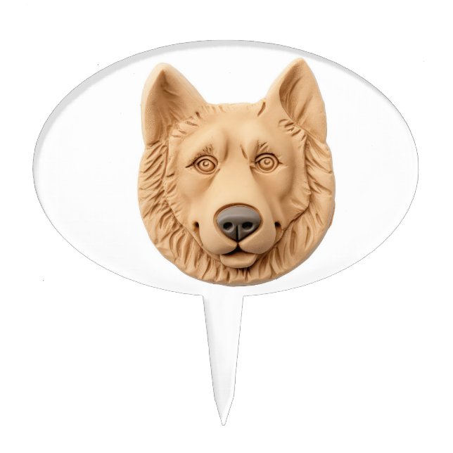 Belgian Shepherd Dog 3D Inspired Cake Topper (Front)