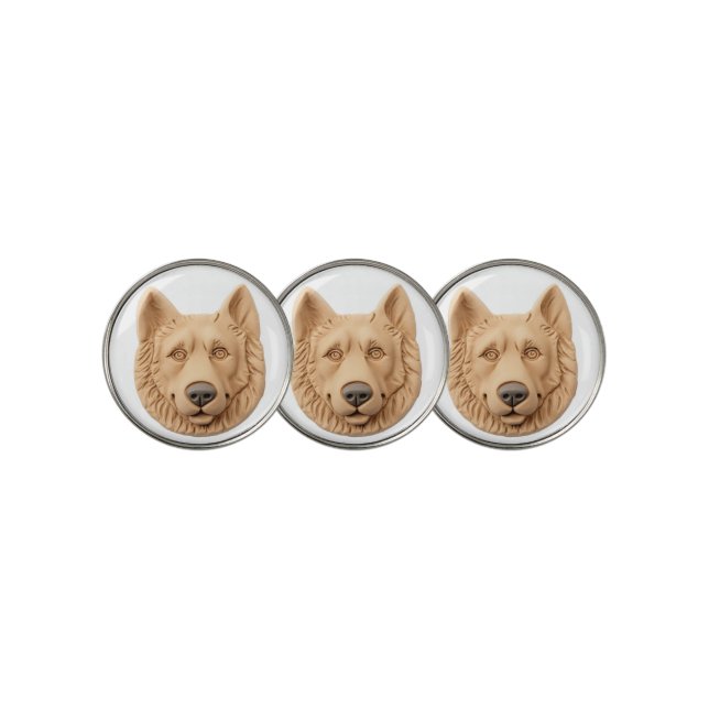 Belgian Shepherd Dog 3D Inspired Golf Ball Marker (3 Up)