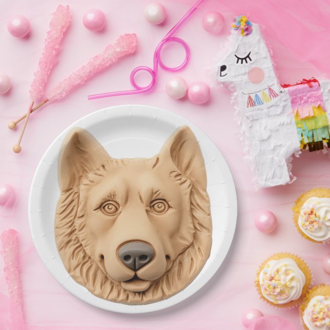 Belgian Shepherd Dog 3D Inspired Paper Plates (Party)
